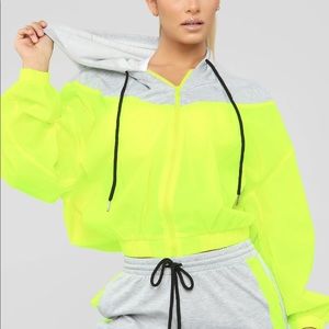 Fashion Nova Cropped Zip Up Hoodie